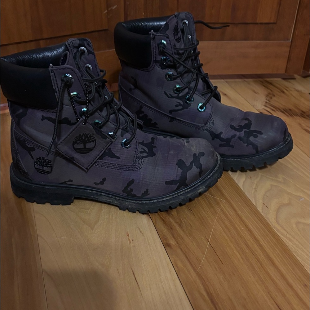 Timberland Black and Purple Women's Boots